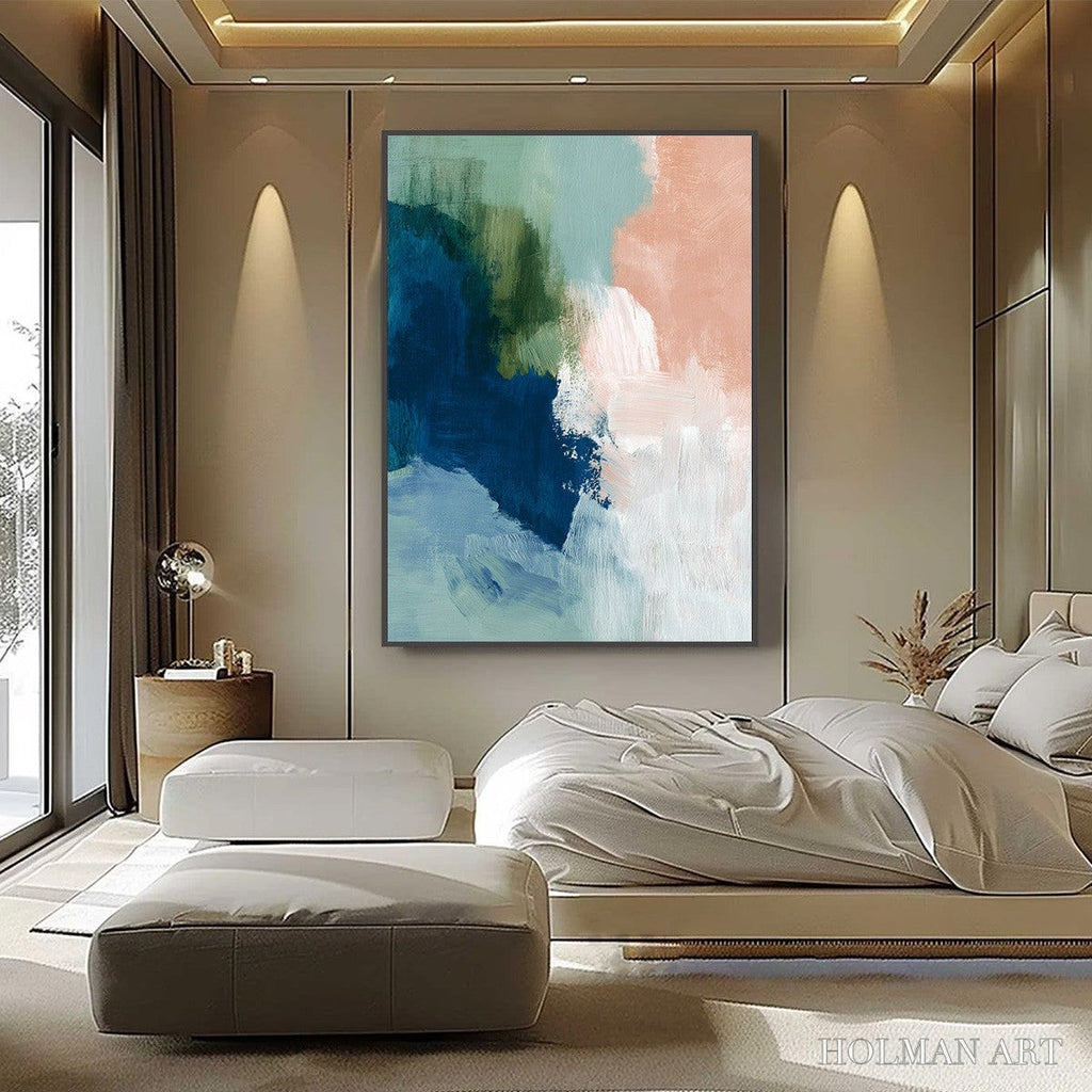 HOLMAN ART Serene Collision – Modern Abstract Brushstroke Painting - image 2