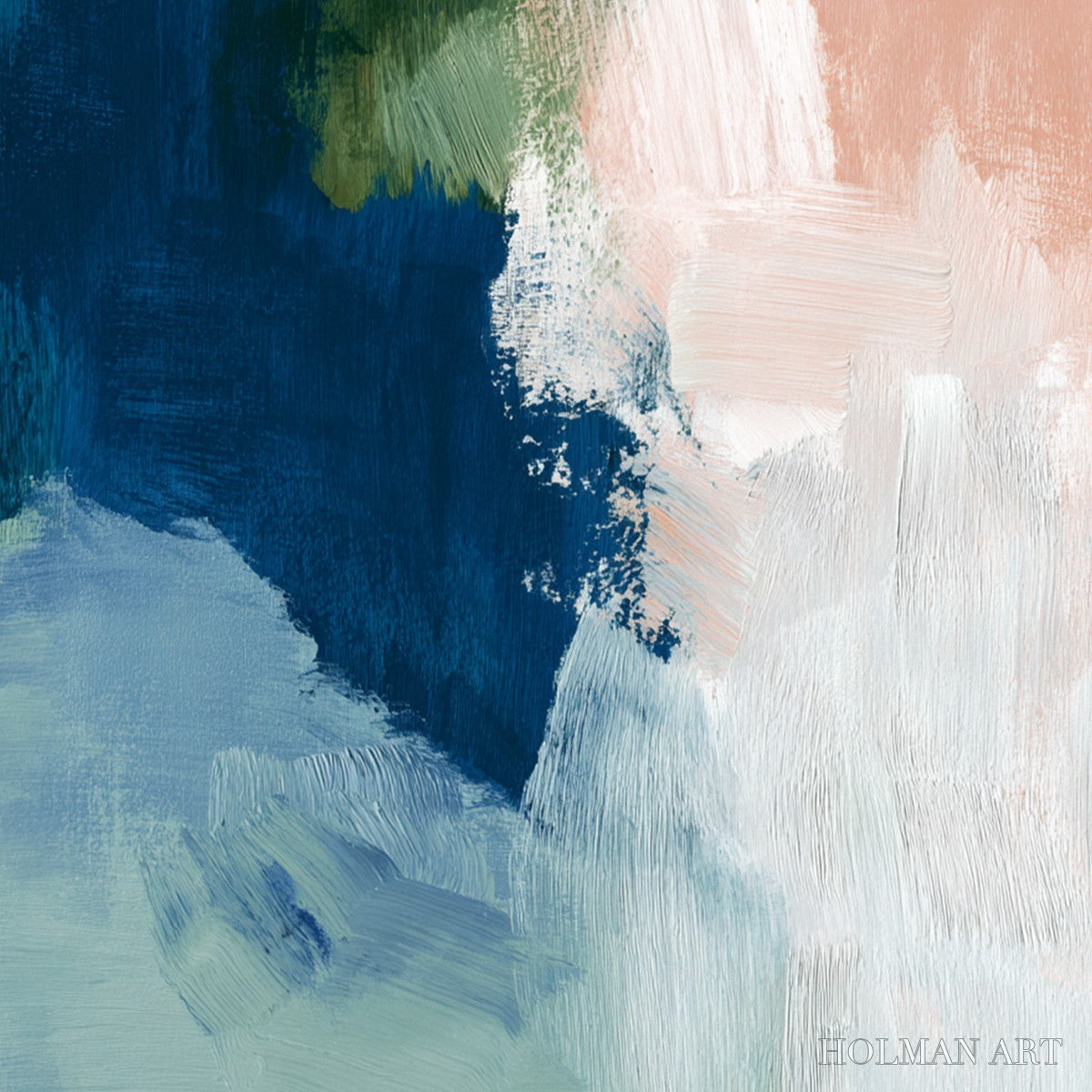 HOLMAN ART Serene Collision – Modern Abstract Brushstroke Painting - image 3