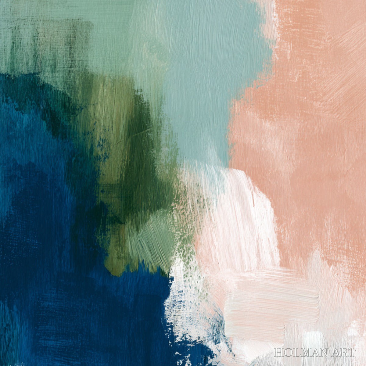 HOLMAN ART Serene Collision – Modern Abstract Brushstroke Painting - image 5
