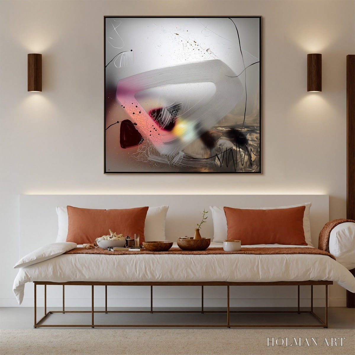 HOLMAN ART Ethereal Whispers – Abstract Mixed Media Oil Painting - image 2