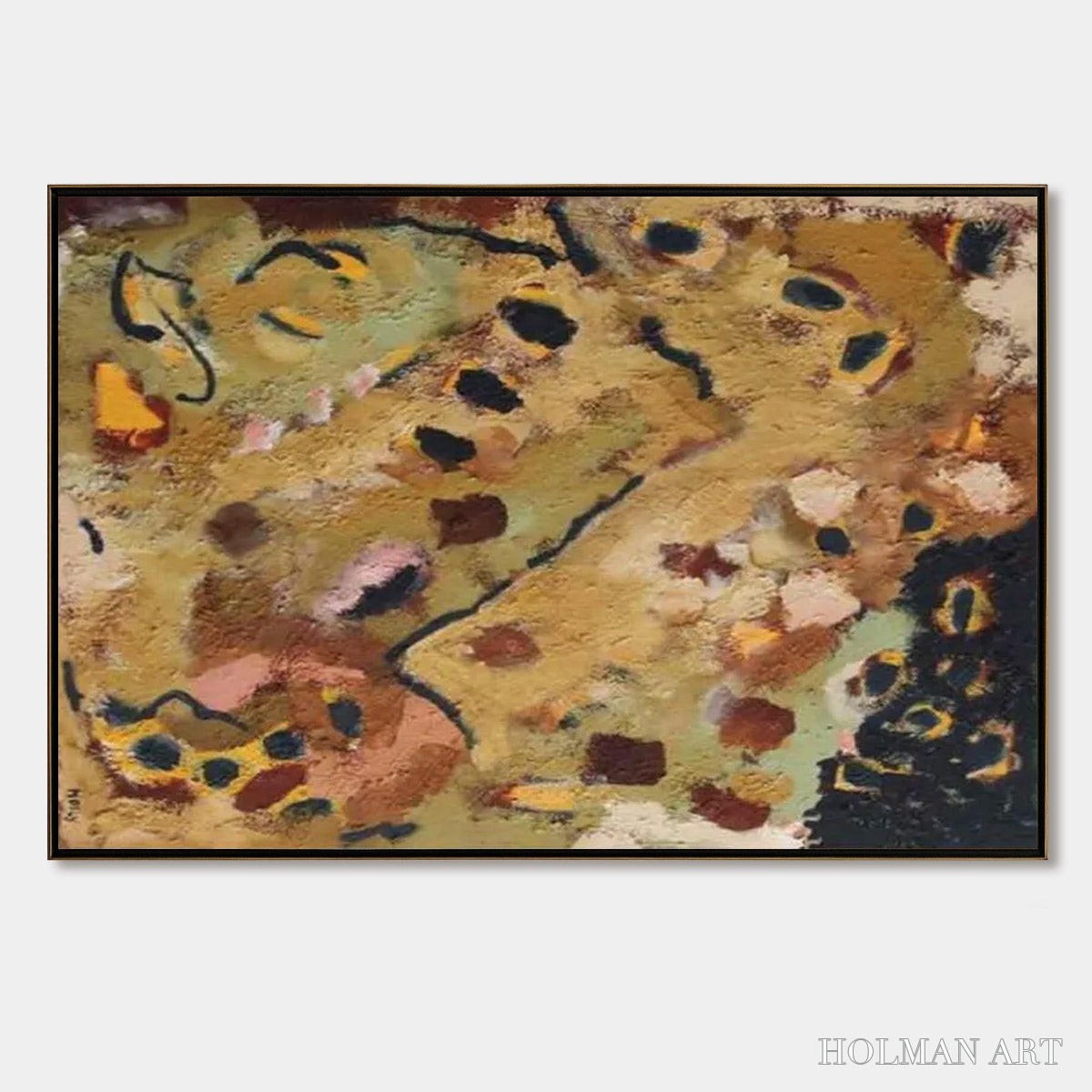 HOLMAN ART Earth Tones – Abstract Organic Textured Oil Painting - image 1