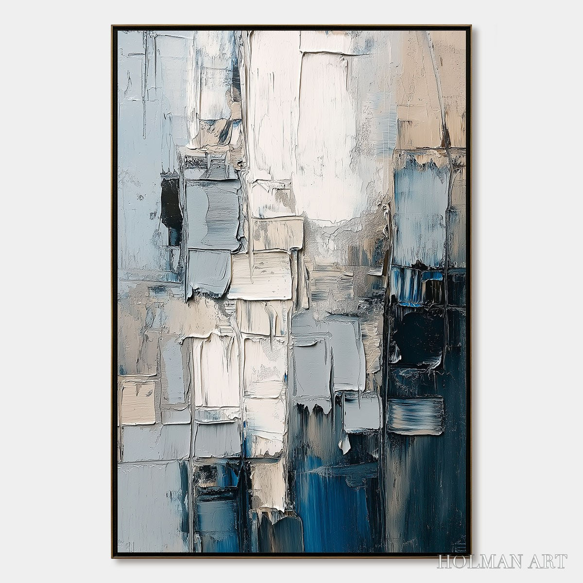 HOLMAN ART Stratum – Heavily Textured Abstract Impasto Oil Painting - image 1