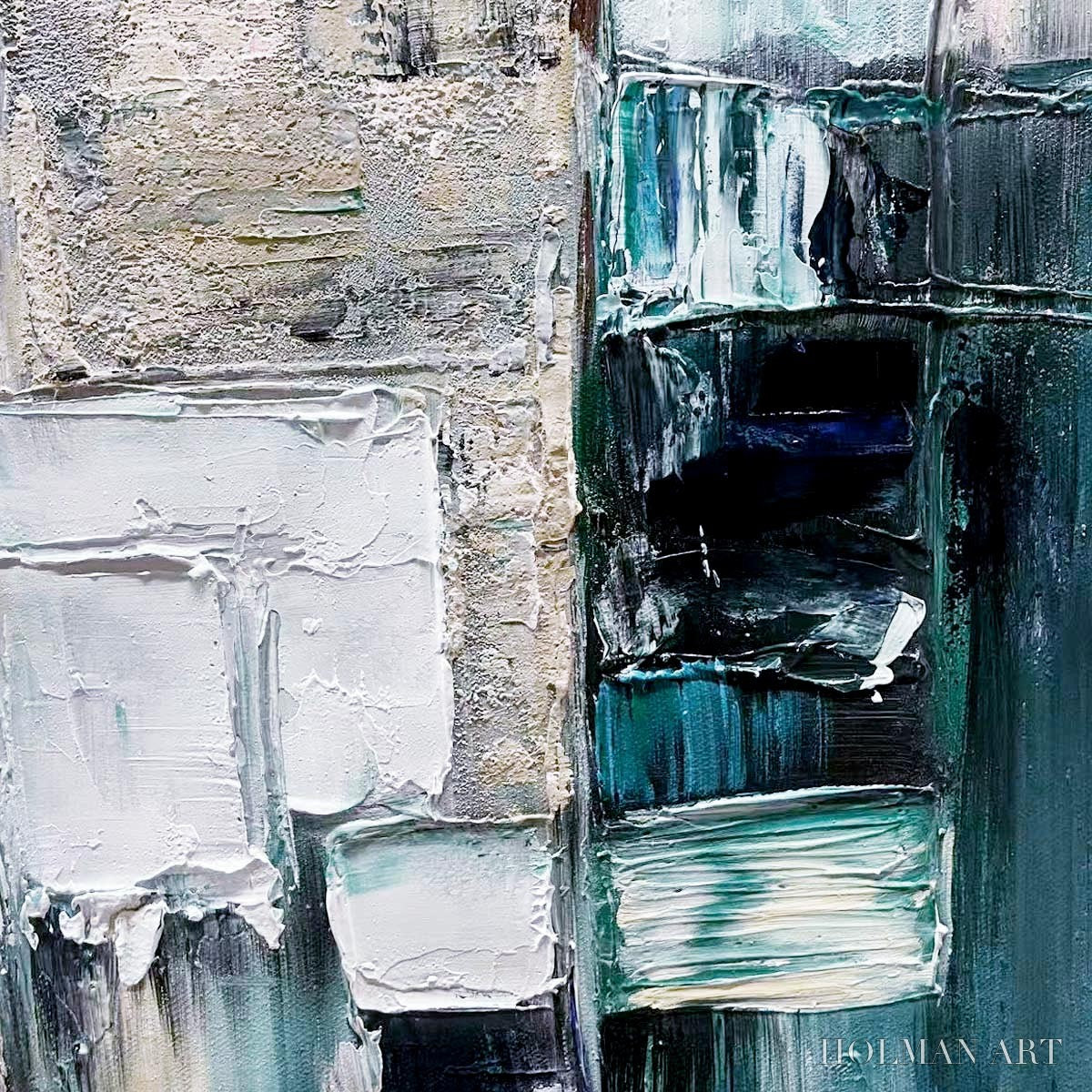 HOLMAN ART Stratum – Heavily Textured Abstract Impasto Oil Painting - image 3