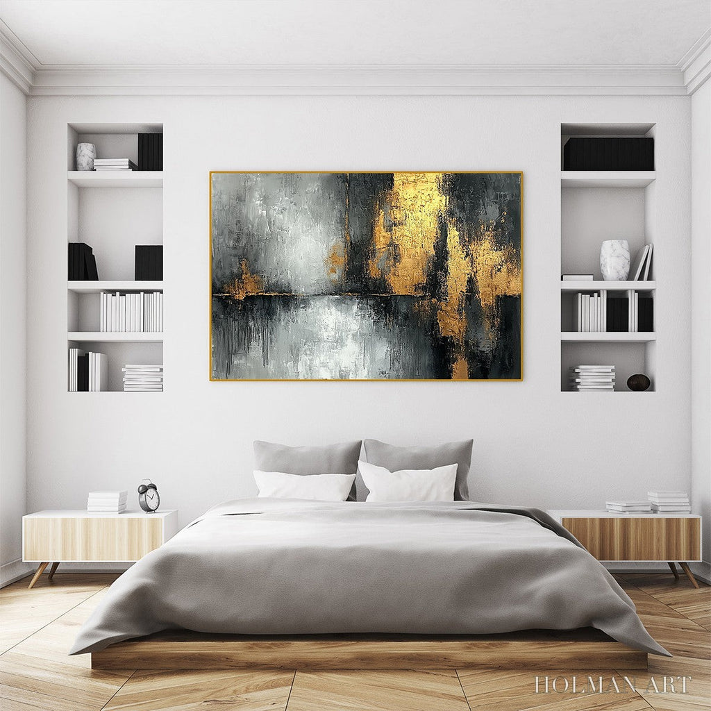 HOLMAN ART Golden Embrace – Textured Abstract Oil Painting - image 5
