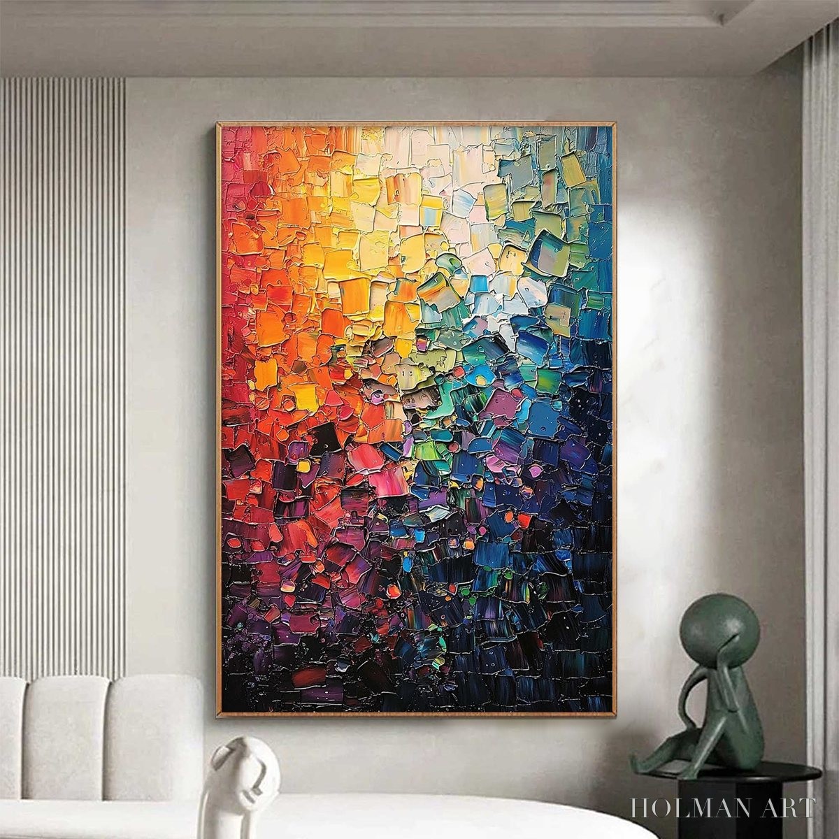 HOLMAN ART Color Symphony – Textured Abstract Impasto Oil Painting - image 2