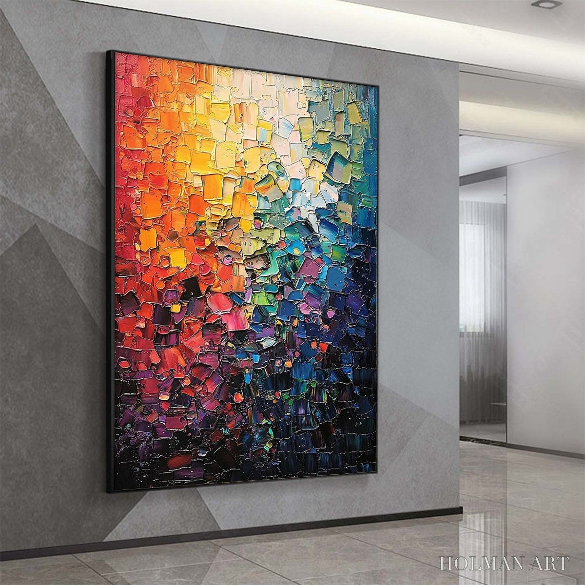 HOLMAN ART Color Symphony – Textured Abstract Impasto Oil Painting - image 5