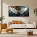 HOLMAN ART Wings of Hope – Textured Abstract Angel Wings Oil Painting - image 2