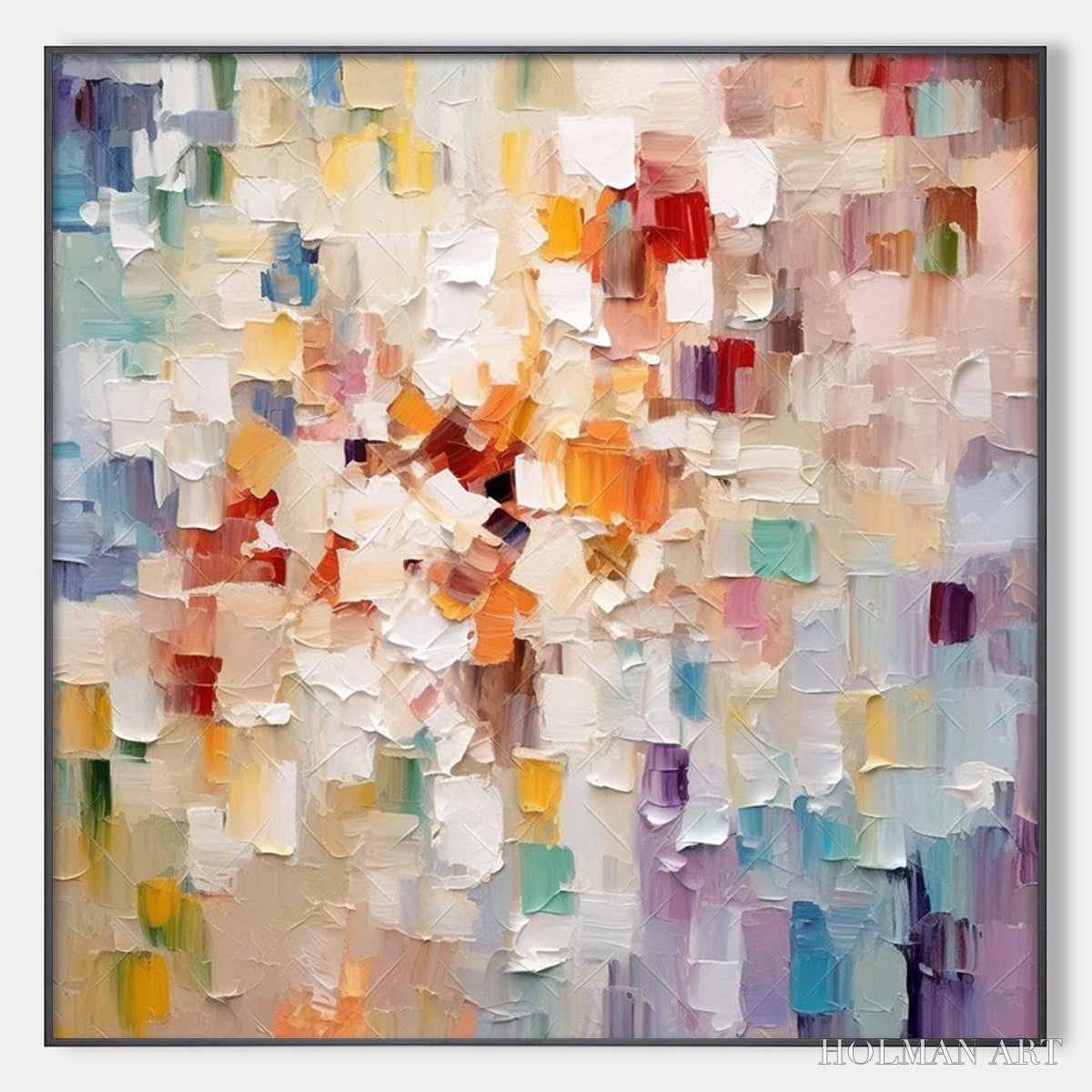 HOLMAN ART Whispers of Light – Textured Abstract Oil Painting - image 1
