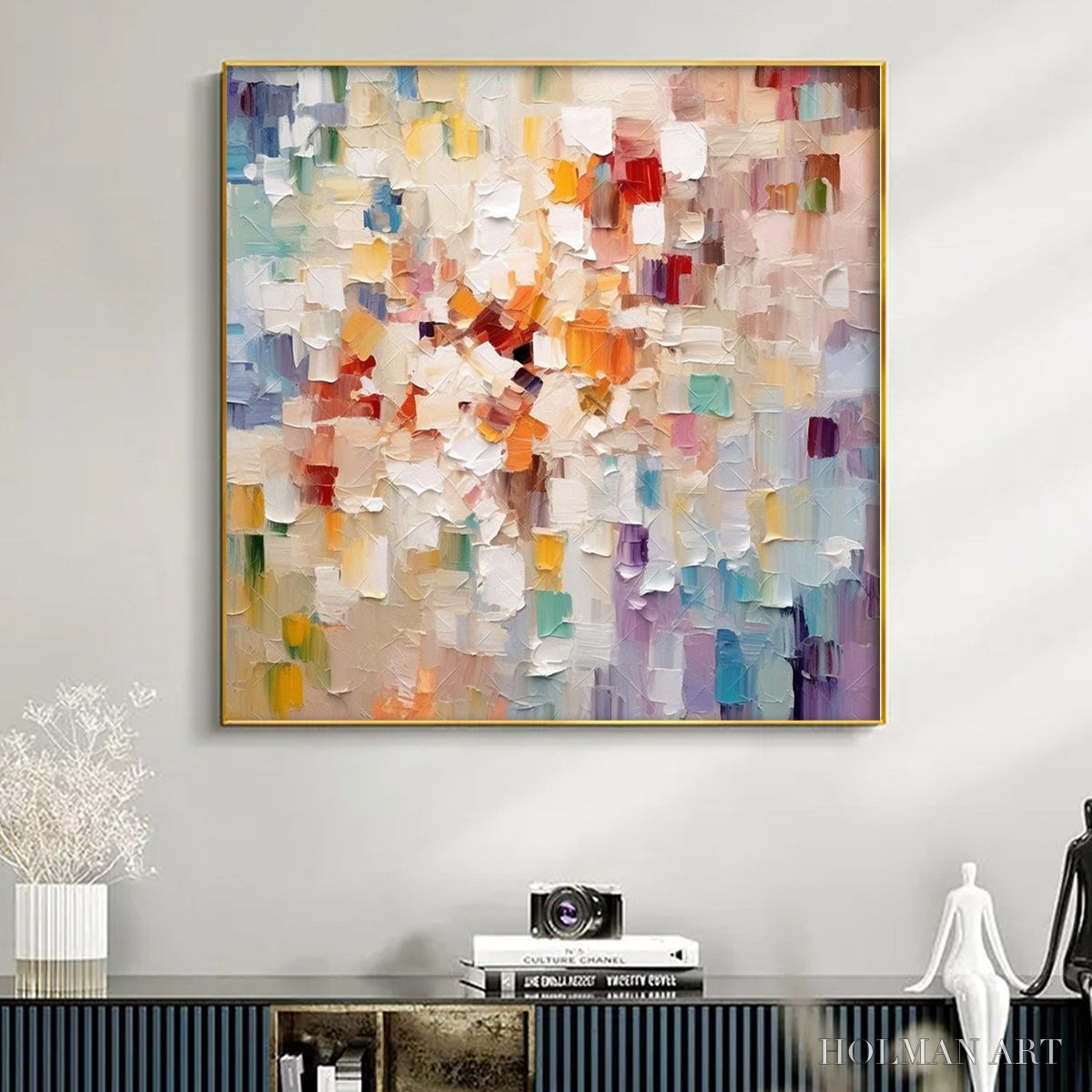 HOLMAN ART Whispers of Light – Textured Abstract Oil Painting - image 2