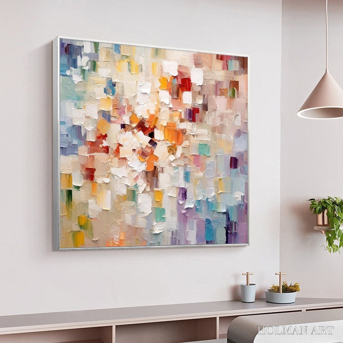 HOLMAN ART Whispers of Light – Textured Abstract Oil Painting - image 4