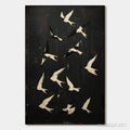 HOLMAN ART Ascension – Beaded Birds on Textured Canvas - image 1
