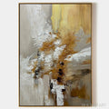 HOLMAN ART Golden Whispers – Textured Abstract Painting in Beige, White, and Gold - image 1