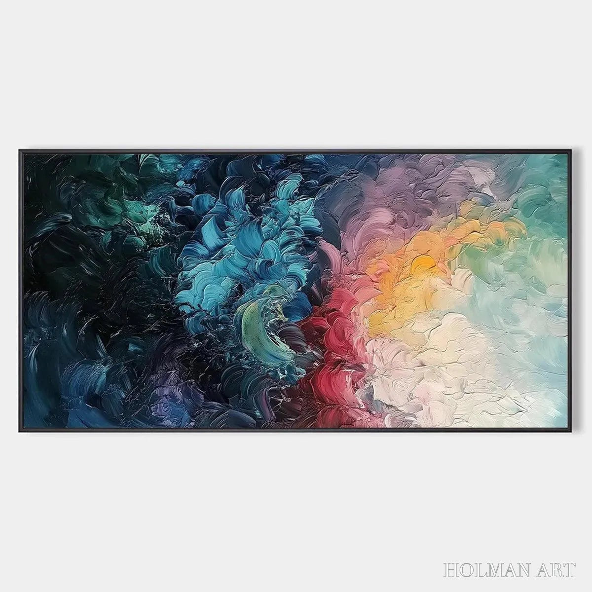 HOLMAN ART Dusk Whispers – Textured Abstract Impasto Oil Painting - image 1