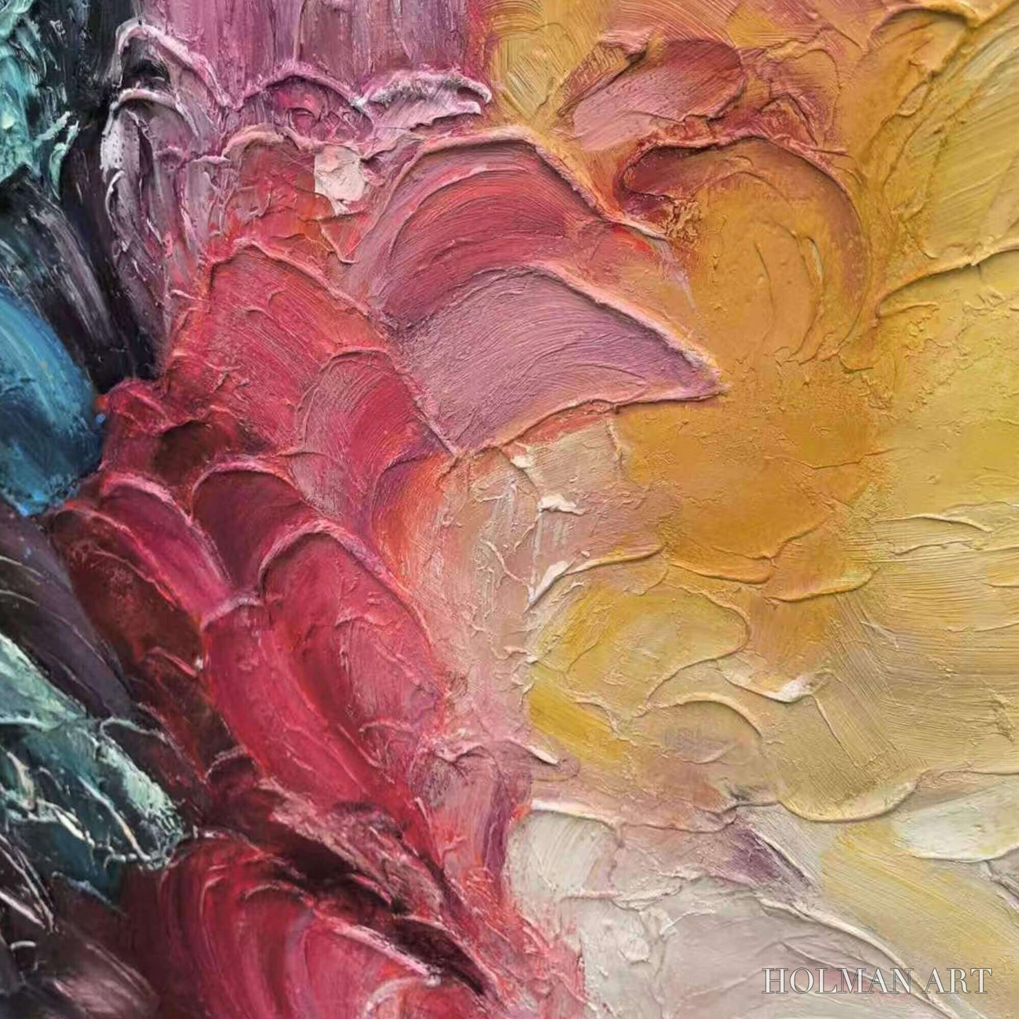 HOLMAN ART Dusk Whispers – Textured Abstract Impasto Oil Painting - image 3
