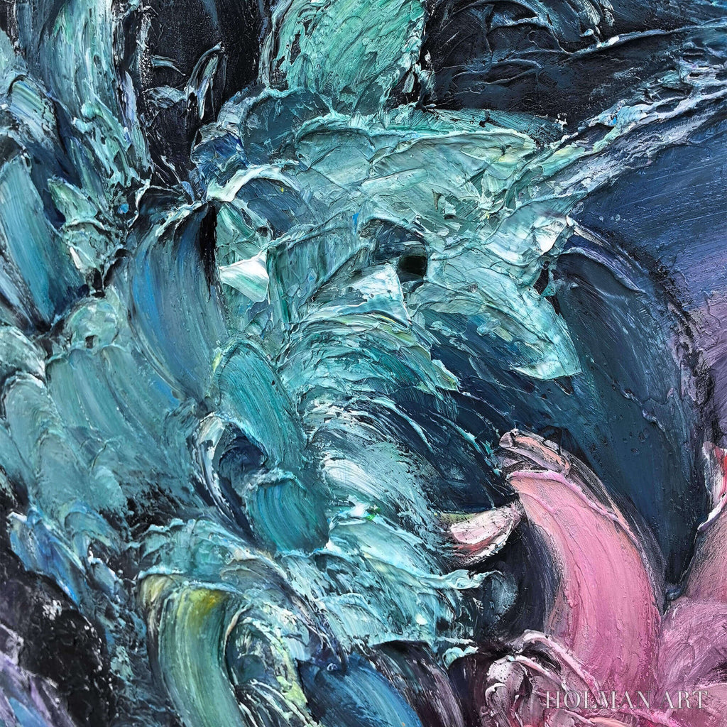 HOLMAN ART Dusk Whispers – Textured Abstract Impasto Oil Painting - image 6