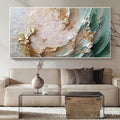 HOLMAN ART Jade Aurora – Green and Gold Abstract Impasto Oil Painting - image 2