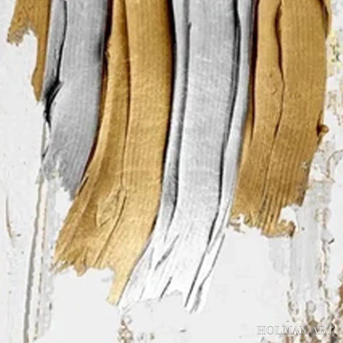 HOLMAN ART Golden Lines Diptych – Textured Abstract Painting Set of 2, Vertical - image 3