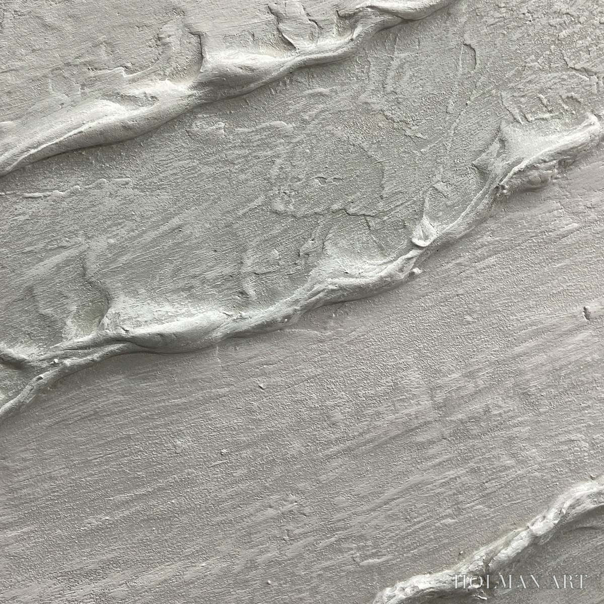 HOLMAN ART White Textured Lines Diptych – Textured Abstract Painting Set of 2, Vertical - image 3