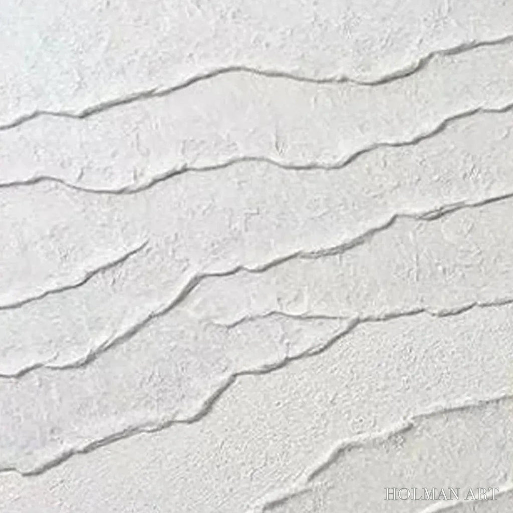 HOLMAN ART White Textured Lines Diptych – Textured Abstract Painting Set of 2, Vertical - image 5