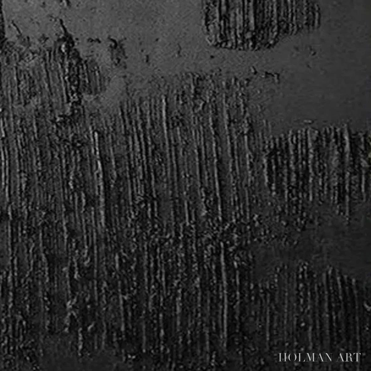 HOLMAN ART Black Textured Diptych – Textured Abstract Painting Set of 2, Vertical - image 4