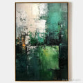 HOLMAN ART Textured Green Abstract – Impasto Abstract Painting, Vertical - image 1