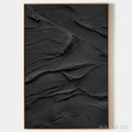 HOLMAN ART Black Textured Impasto – Dramatic Black Impasto Painting, Vertical - image 1