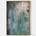 HOLMAN ART Textured Green Abstract – Impasto Abstract Painting, Vertical - image 1