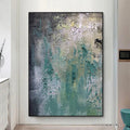 HOLMAN ART Textured Green Abstract – Impasto Abstract Painting, Vertical - image 2