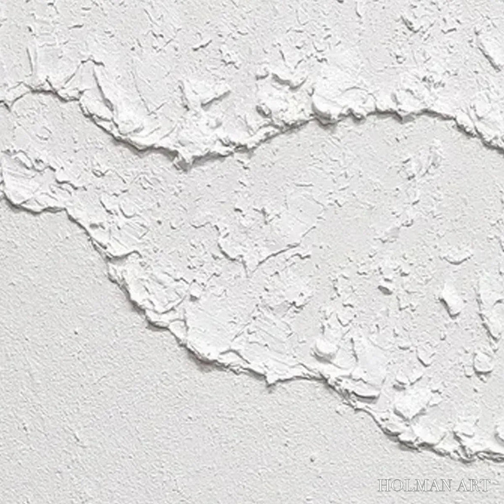 HOLMAN ART White Textured Waves Diptych – Textured Abstract Painting Set of 2, Vertical - image 5