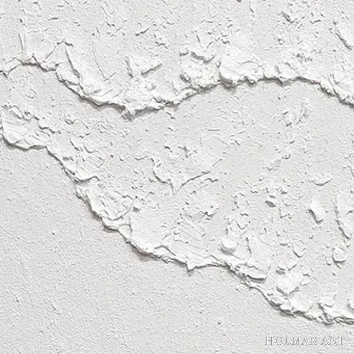 HOLMAN ART White Textured Waves Diptych – Textured Abstract Painting Set of 2, Vertical - image 5