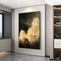 HOLMAN ART Stormy Skies – Textured Cloudscape Painting, Vertical - image 2