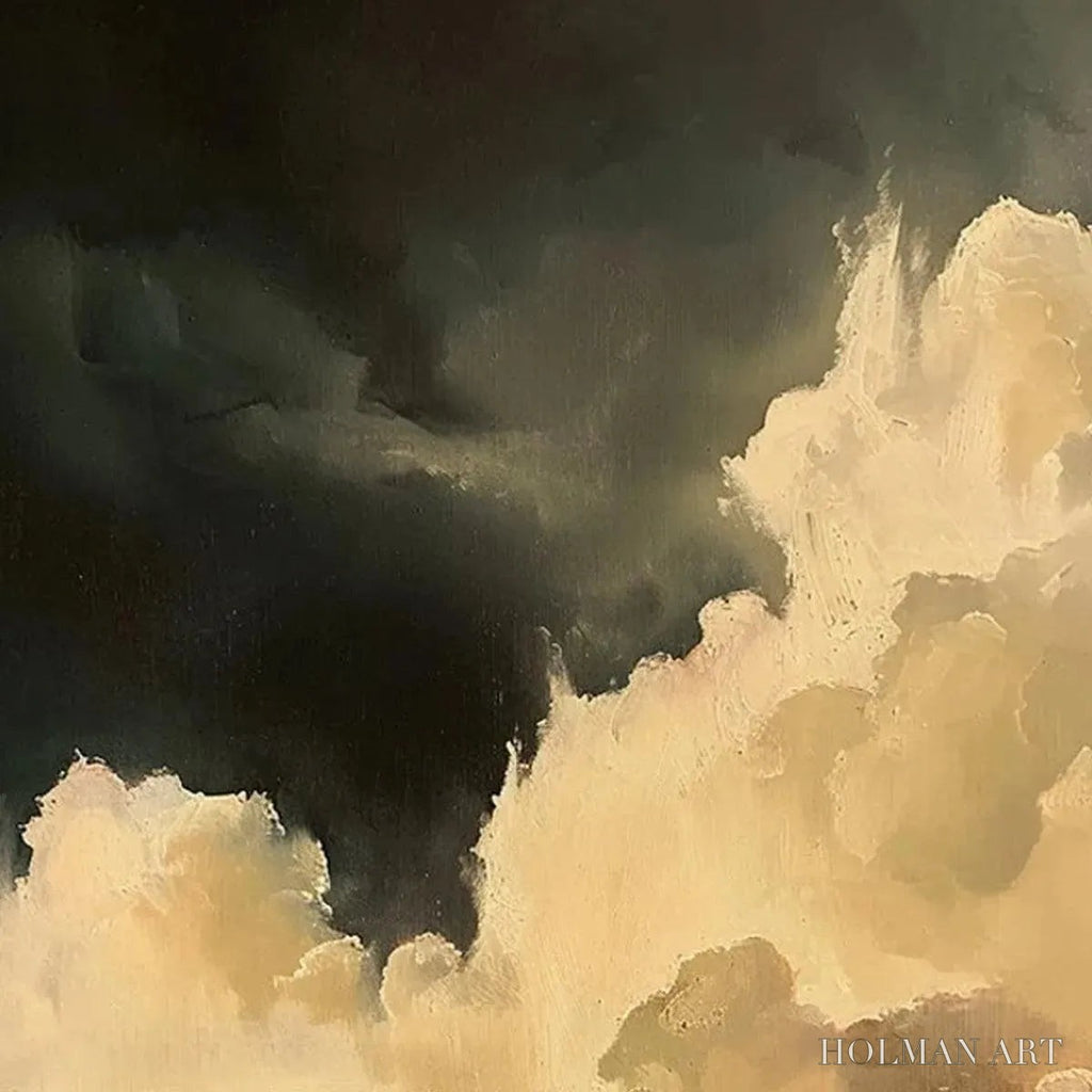 HOLMAN ART Stormy Skies – Textured Cloudscape Painting, Vertical - image 6