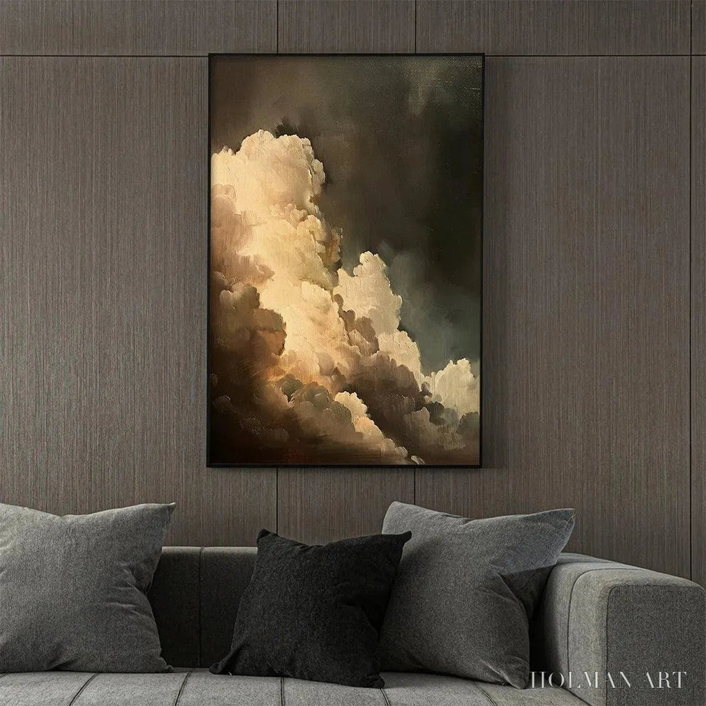 HOLMAN ART Evening Clouds – Textured Cloudscape Painting, Vertical - image 5