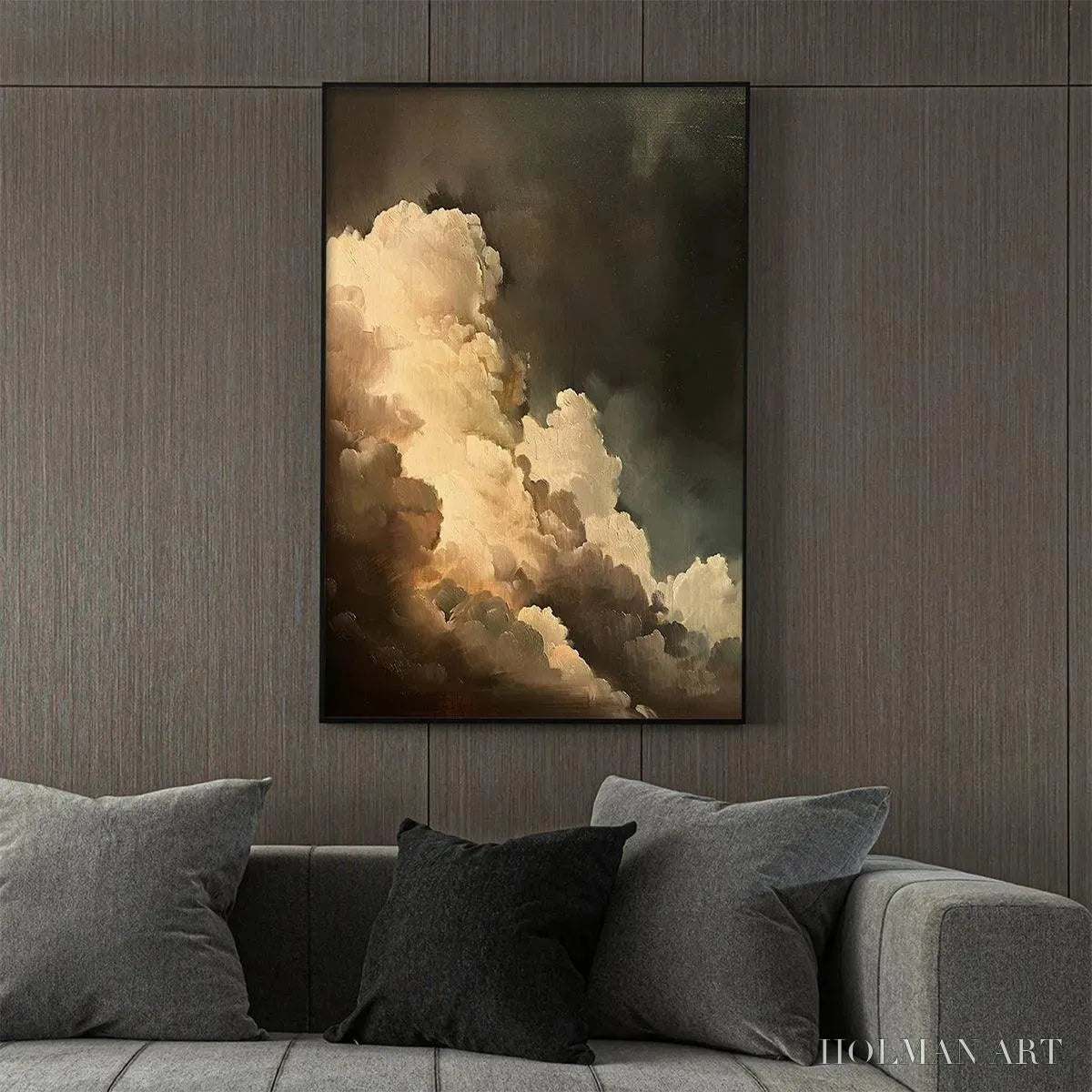 HOLMAN ART Evening Clouds – Textured Cloudscape Painting, Vertical - image 5