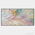 HOLMAN ART Pastel Dream – Textured Abstract Painting in Soft Hues, Horizontal - image 1