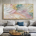 HOLMAN ART Pastel Dream – Textured Abstract Painting in Soft Hues, Horizontal - image 2