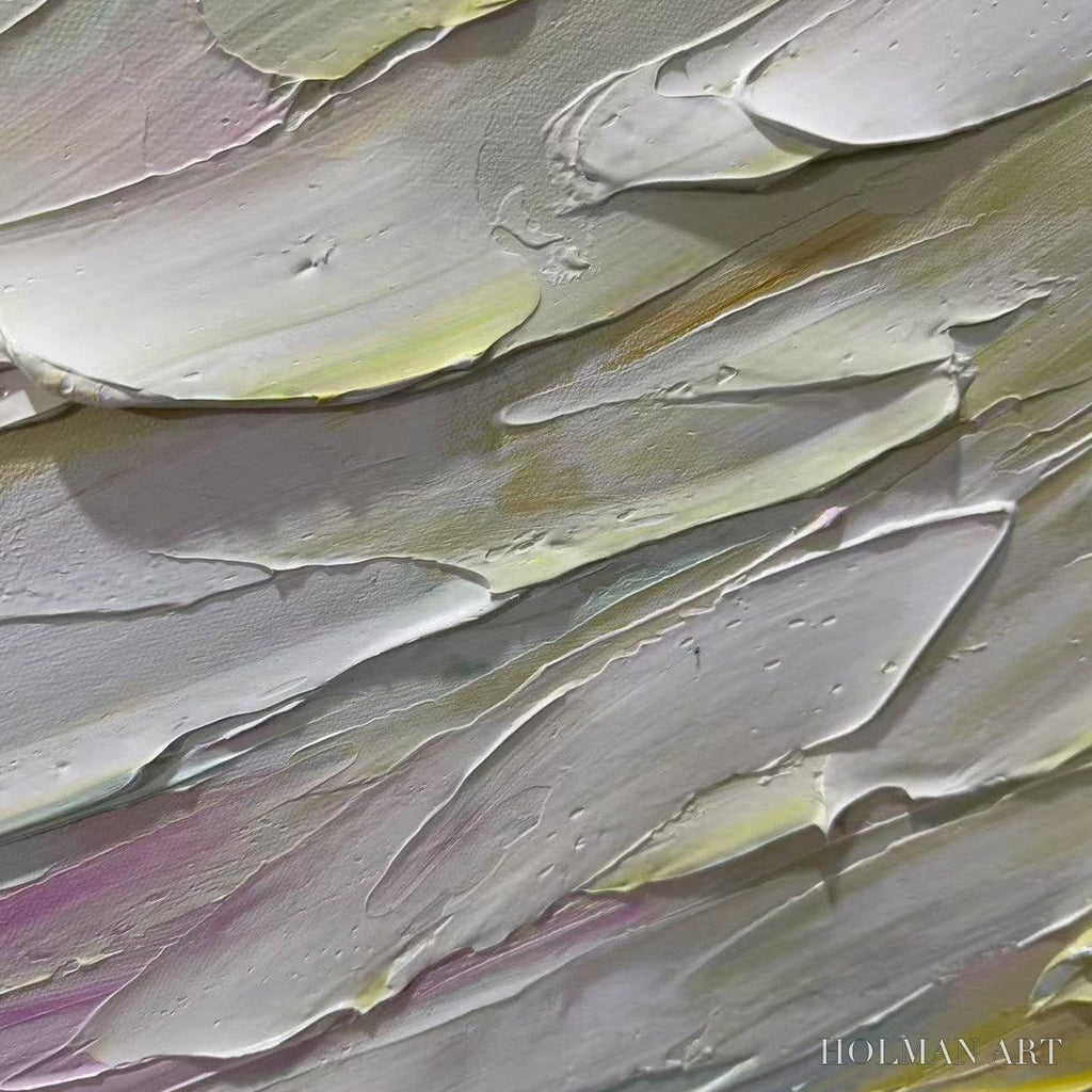 HOLMAN ART Pastel Dream – Textured Abstract Painting in Soft Hues, Horizontal - image 3