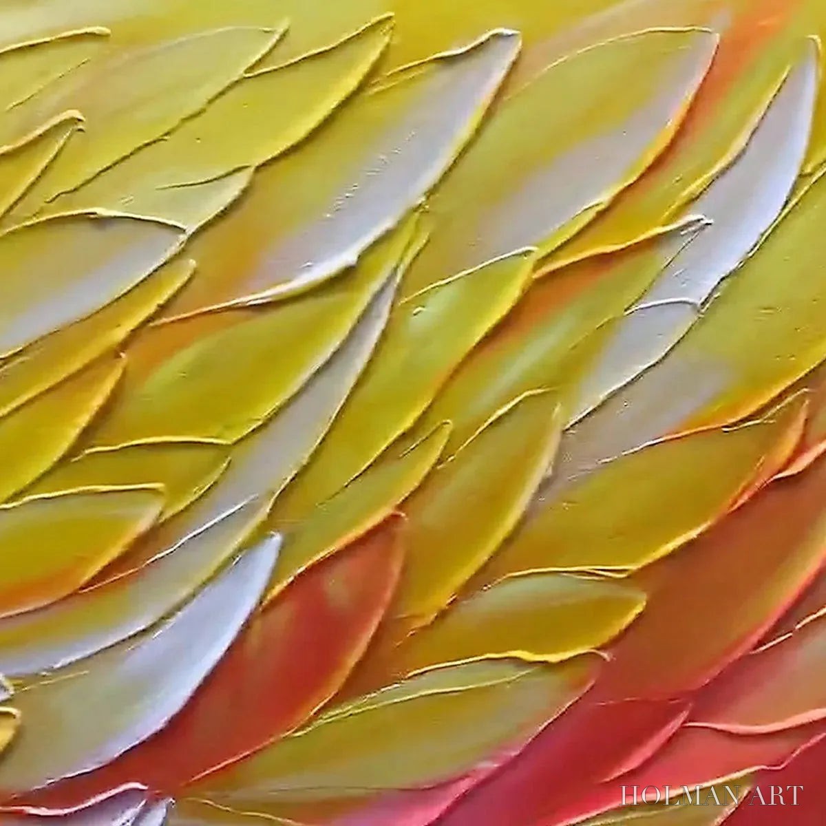 HOLMAN ART Golden Waves – Textured Abstract Painting, Horizontal - image 3