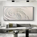 HOLMAN ART Whirlwind – Textured White Abstract Swirl Painting - image 2