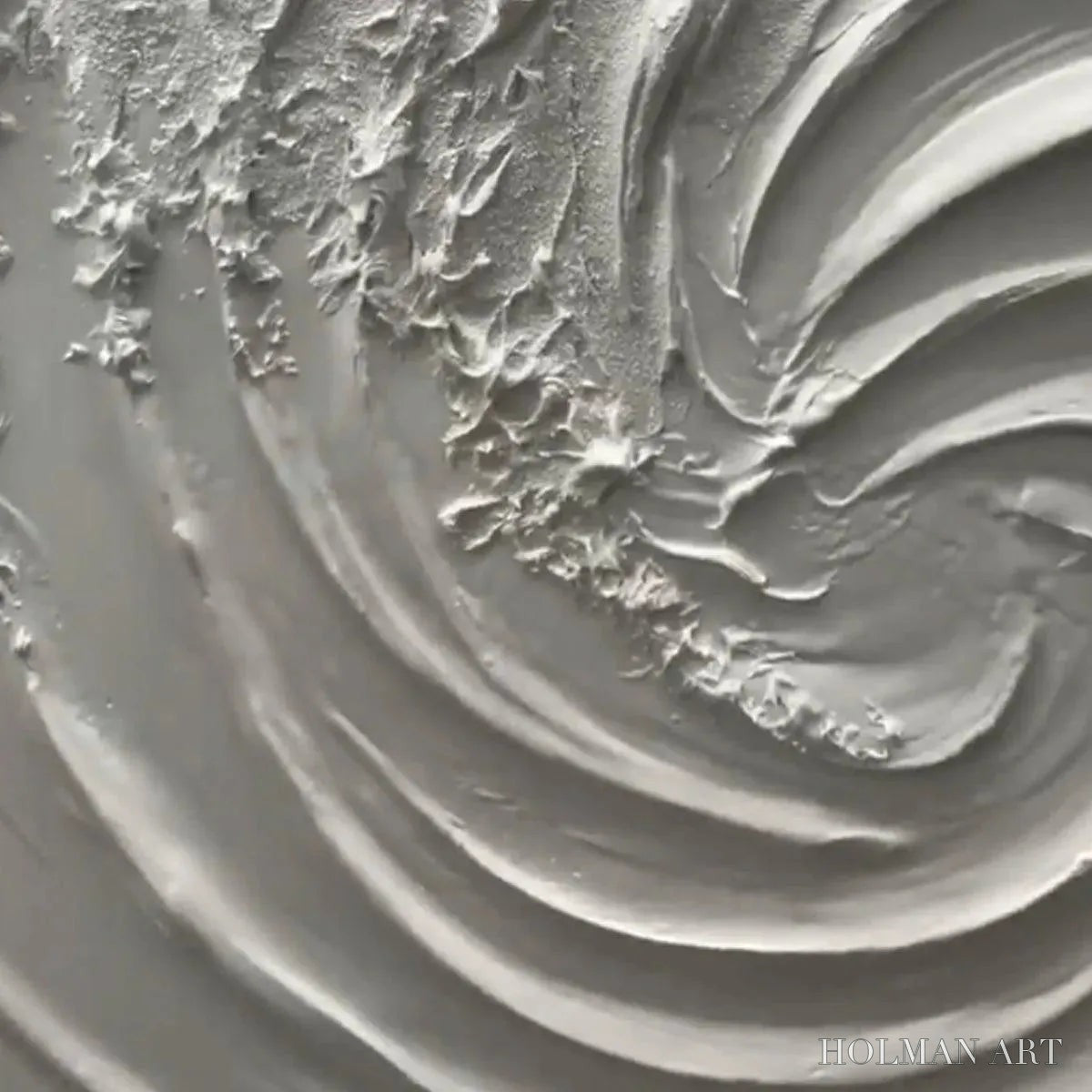 HOLMAN ART Whirlwind – Textured White Abstract Swirl Painting - image 4