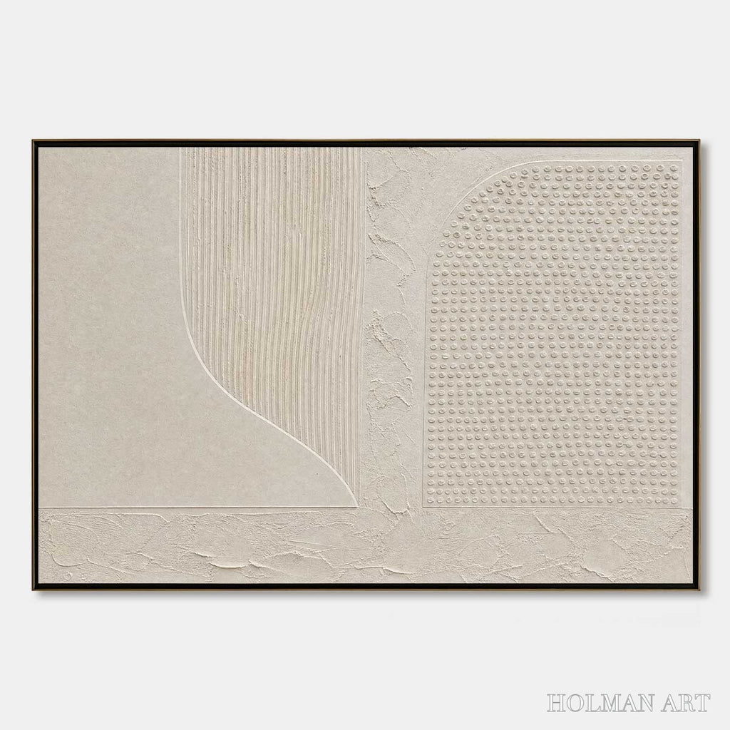HOLMAN ART Silent Composition – Large Textured Minimalist Wabi Sabi - image 1