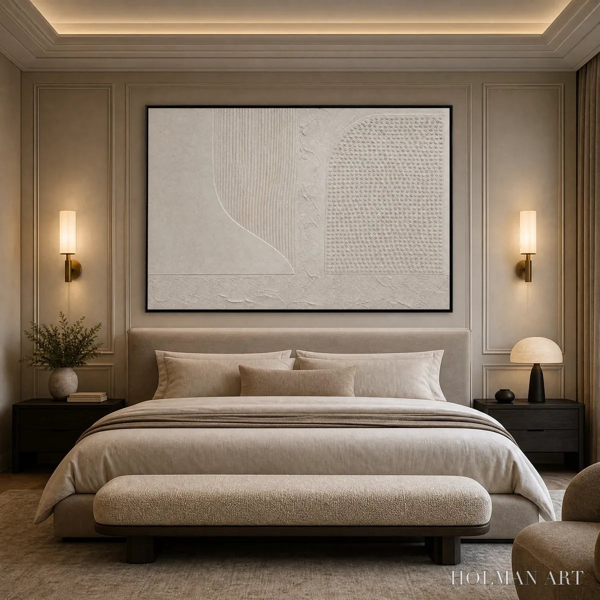 HOLMAN ART Silent Composition – Large Textured Minimalist Wabi Sabi - image 4