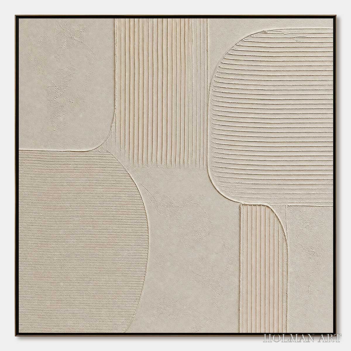 HOLMAN ART Sanctuary – Large Square Textured Wabi Sabi Abstract Painting - image 1