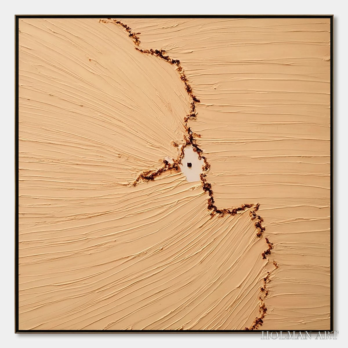 HOLMAN ART Breach – Wabi-Sabi Textured Abstract Painting for Minimalist Decor - image 1
