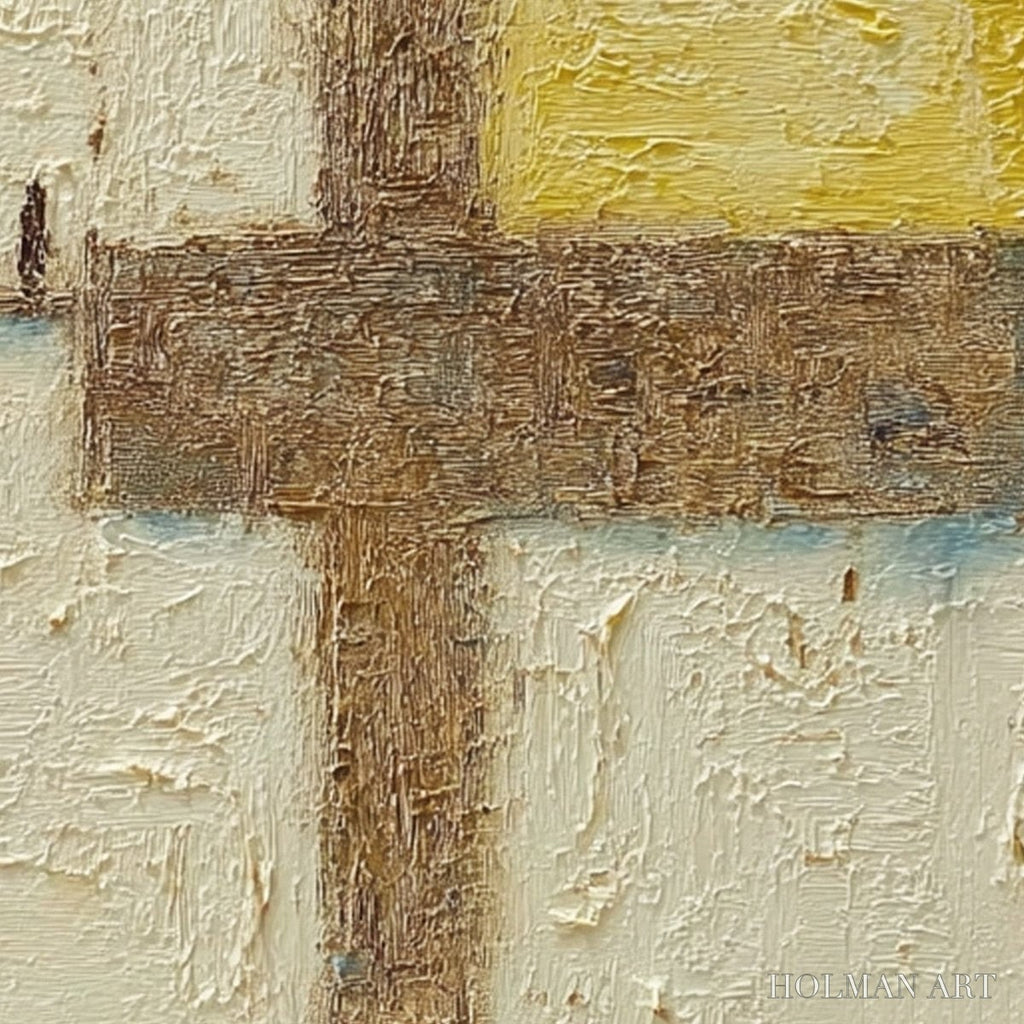 HOLMAN ART Juncture – Textured Wabi Sabi Abstract Oil Painting for Walls - image 3