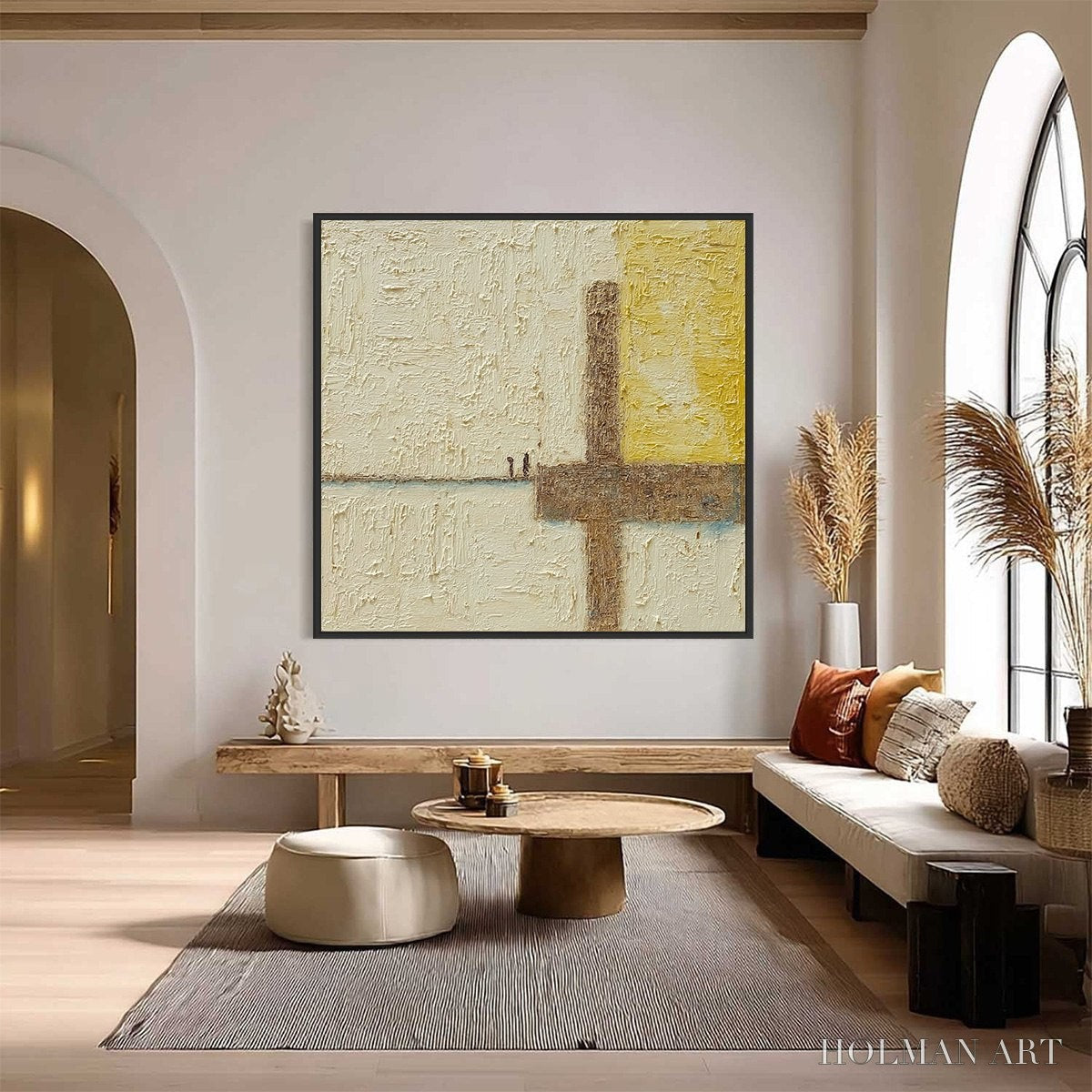 HOLMAN ART Juncture – Textured Wabi Sabi Abstract Oil Painting for Walls - image 6