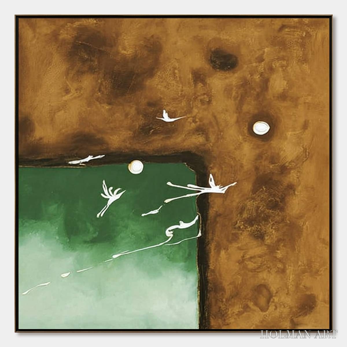 HOLMAN ART Sojourn – Wabi Sabi Impasto Painting of an Avian Journey - image 1