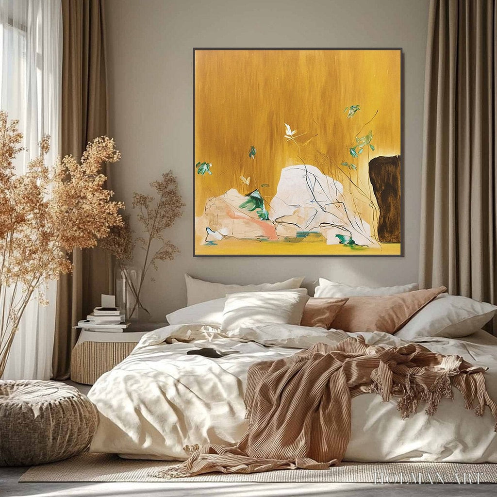 HOLMAN ART Ochre Sanctuary – Wabi-Sabi Abstract Painting with Earthy Tones - image 6