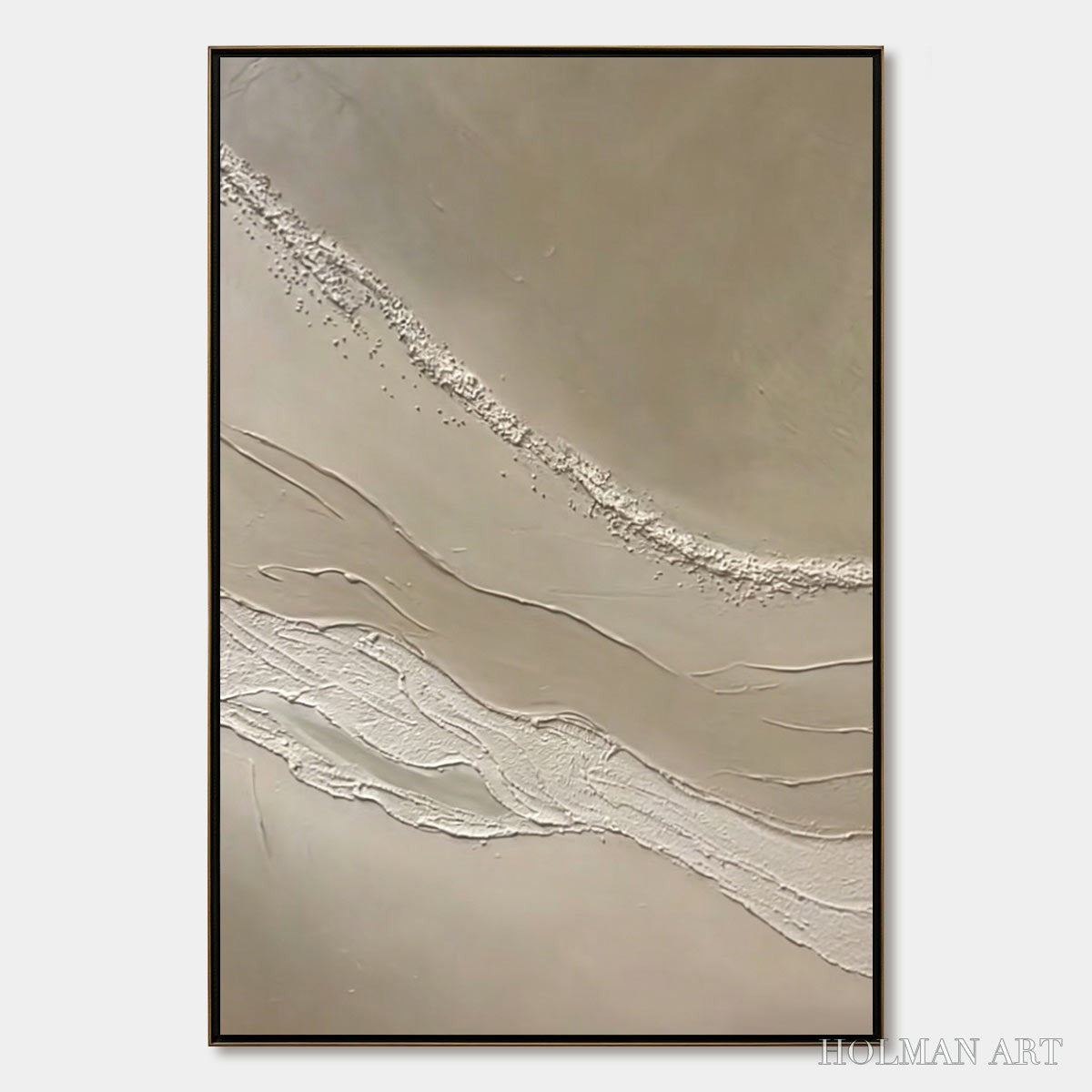 HOLMAN ART Serene Trace – Minimalist Wabi-Sabi Textured Abstract - image 1