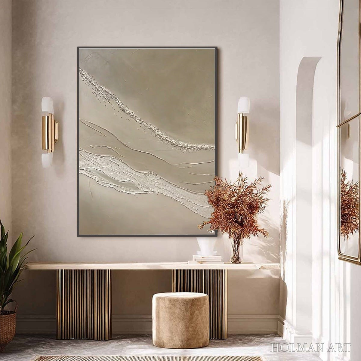HOLMAN ART Serene Trace – Minimalist Wabi-Sabi Textured Abstract - image 6